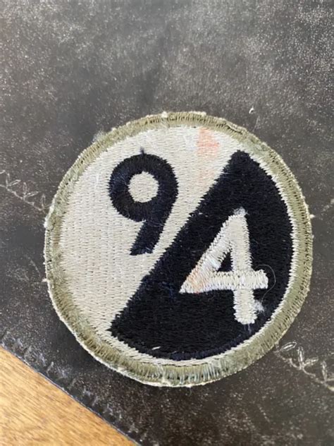 Original Ww2 Us Army Patch For 94th Infantry Division Excellent
