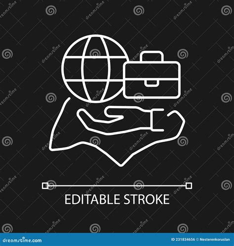 Flexible Labor Law White Linear Icon For Dark Theme Vector Illustration