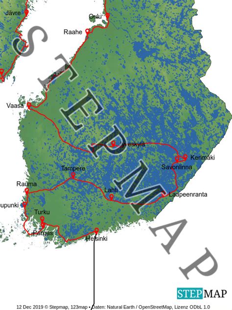 Stepmap Finnland Schweden Landkarte Für Skandinavien