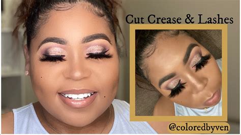 Glitter Cut Crease Beginner Excuse My Lashes Coloredbyven Youtube