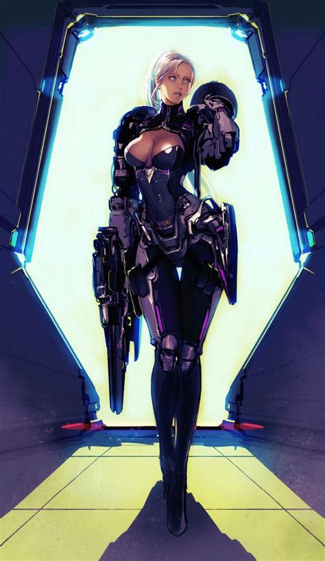 Artstation Ssakimetel001 Ssaki Metel Cyberpunk Girl Sci Fi Concept Art Cyberpunk Character