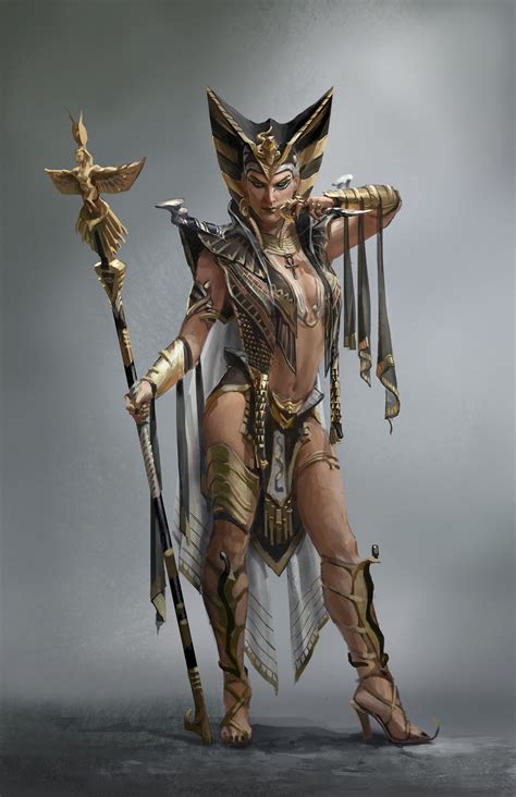 Nefertiti Daeyoon Huh Warrior Woman Fantasy Women Character Design