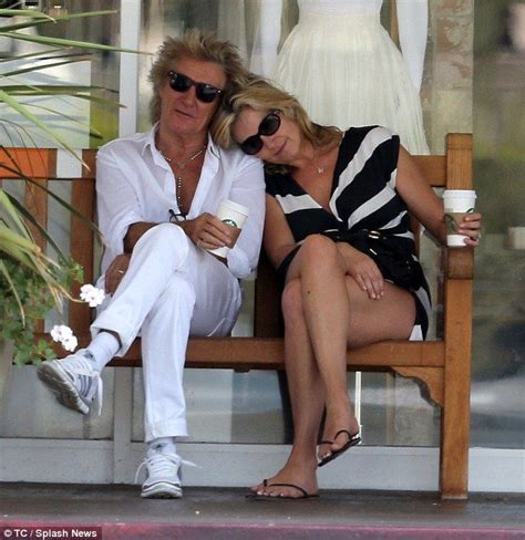 Rod Stewart And Wife Penny Lancaster Enjoy Coffee Break In Bel Air Rod Stewart Penny