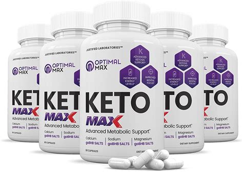 5 Pack Optimal Keto Max 1200mg Pills Includes Apple Cider Vinegar Gobhb Strong