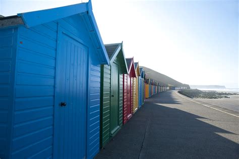 Free Stock Photo 7840 Brightly Coloured Beach Huts Whitby West Cliff