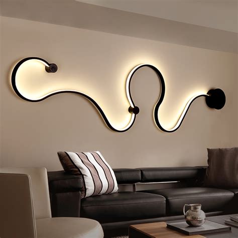 modern minimalist creative wall lamp blackwhite led indoor living room