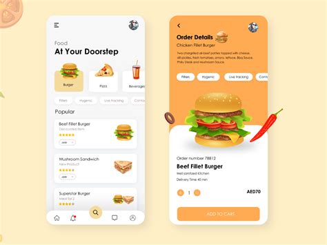 Food Mobile Application Uiux Design By Hira Riaz🔥 On Dribbble