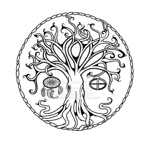 Native American Tattoo Designs Drawings Tree Of Life Tattoo By Me By