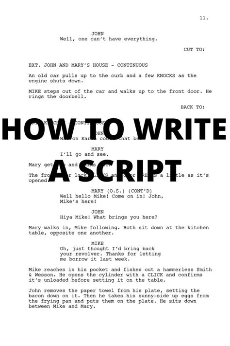 How To Write A Script Screenplay Writing Writing A Movie Script