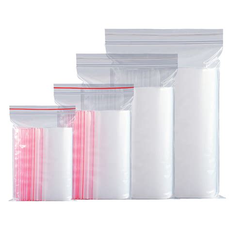 100x Clear Plastic Reclosable Zip Lock Bags Ziplock Poly Bags Seal