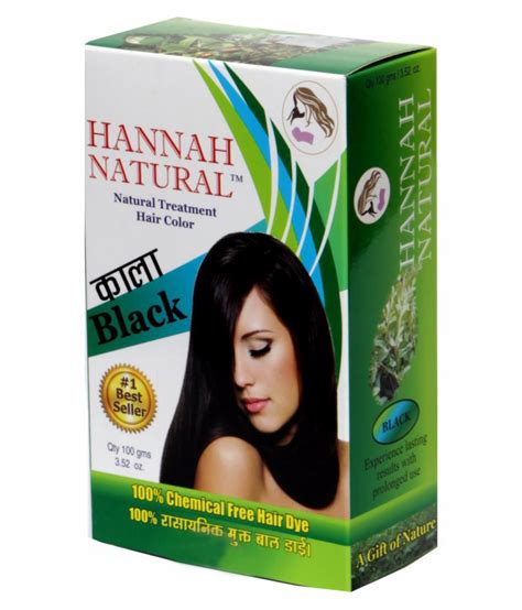 Hannah Natural Herbal Black Temporary Hair Color Black Black 100 G Buy