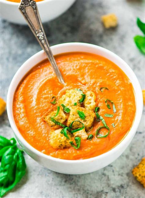 Easy Roasted Carrot Tomato Soup A Simple Ultra Healthy And Delicious Recipe For Roaste
