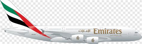 เครื่องบินของเครื่องบินสีขาว Emirates A380 เครื่องบิน ขนส่ง Png Pngegg