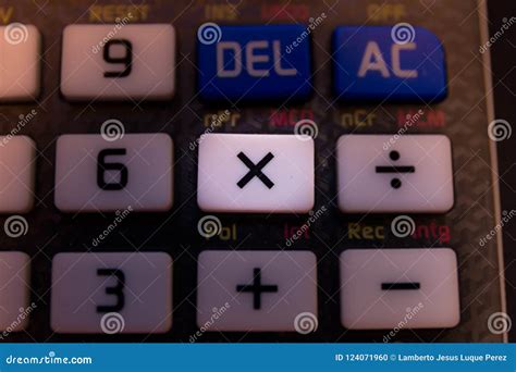 Multiplication Key Of The Keyboard Of A Scientific Calculator Stock