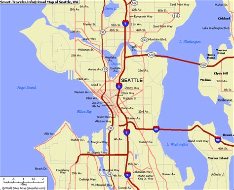 Map Of Seattle Washington Travelsmapscom