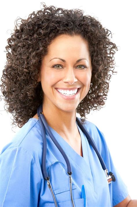 Nurse Standing Outside A Hospital Stock Image Image Of Portrait