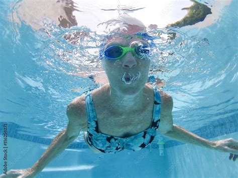 Blowing Bubbles Underwater Stock Photo Adobe Stock