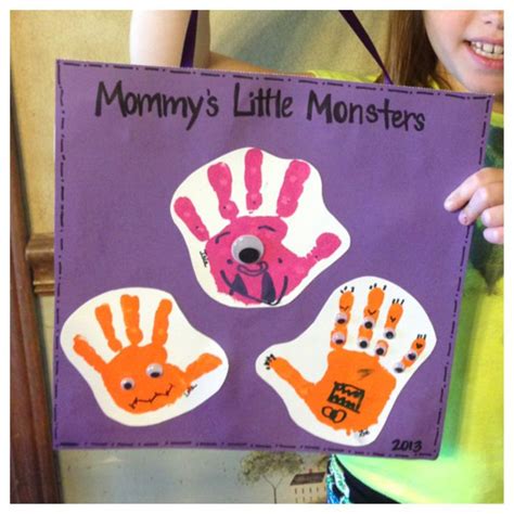 Monster Handprints Handprint Ideas Toddler Art Daycare Crafts