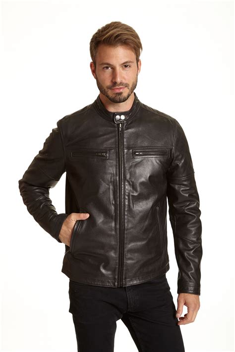 Excelled Mens Big And Tall Lamb Leather Bomber Jacket 15754671