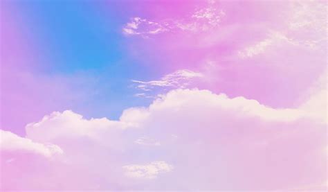 Pink Pastel Sky For Background Beautiful Romantic Dreamy Clouds