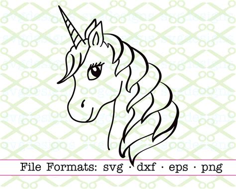 Unicorn Svg Dxf Eps Png Digital Cut Files For Cricut Etsy