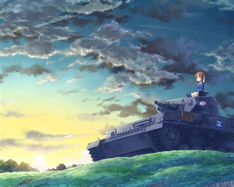 1280x1024 Girls Und Panzer Nishizumi Miho Tank 1280x1024 Resolution