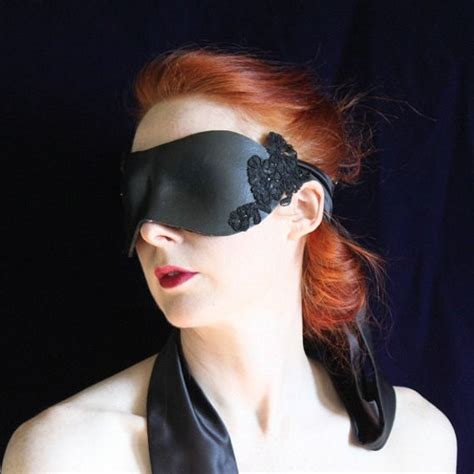 black leather blindfold hand molded bondage blindfold with etsy uk