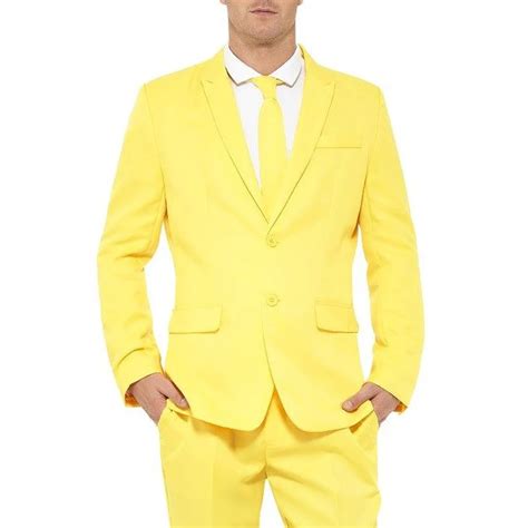 Yellow Formal Party Men Suits Notched Lapel Two Button Groom Wedding