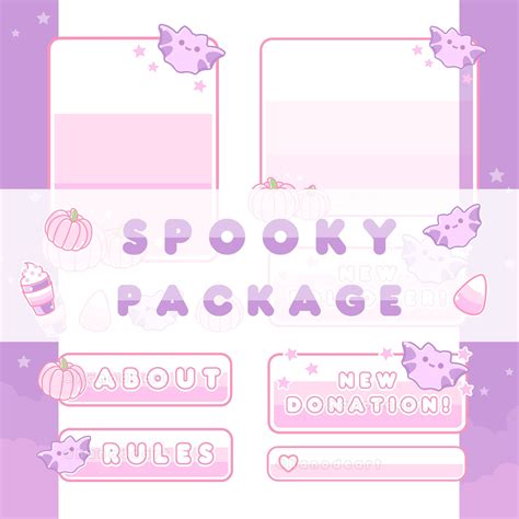 Spooky Theme Full Twitch Package Animated Pink Etsy Twitch