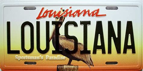 Louisiana State License Plate Novelty Fridge Magnet