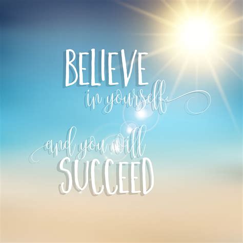 Believe In Yourself Inspirational Quote Background Download Free Vectors Clipart Graphics