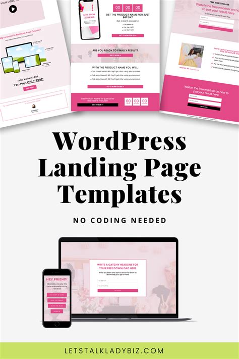 Landing Page Templates Bright | Wordpress landing page, Landing page, Page template