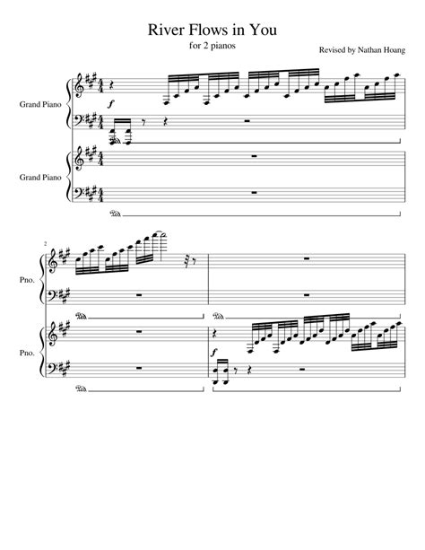 To download, just click the link below and right click on the piano sheet.then select save as and save the file where u want. River Flows in You Sheet music for Piano | Download free in PDF or MIDI | Musescore.com