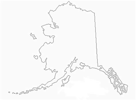 Alaska Map Outline Usa Printables Alaska State Map Outline 1