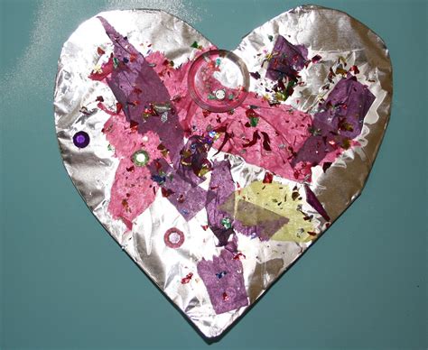 Preschool Crafts For Kids Valentines Day Foil Hearts Preschool Craft