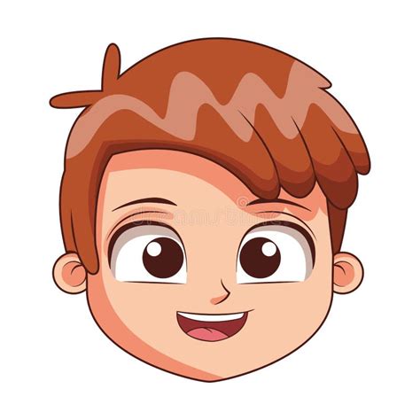Cute Boy Face Cartoon Stock Vector Illustration Of Junior 110654224
