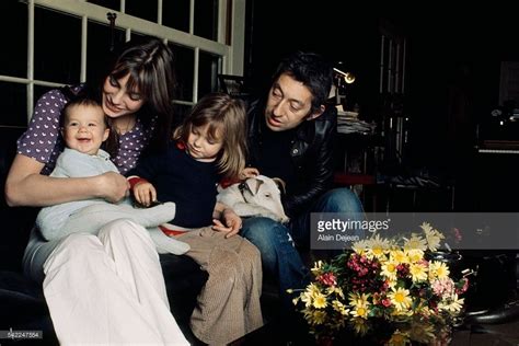 French Singer And Songwriter Serge Gainsbourg With His Partner British Singer And Actress Jane