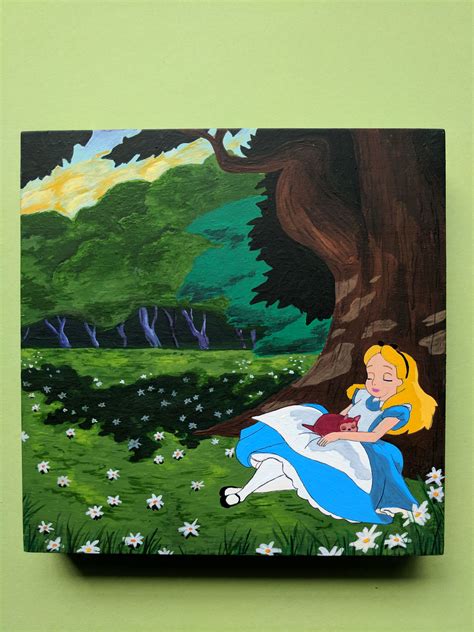 Alice In Wonderland Acrylic Painting By Me Alice In Wonderland