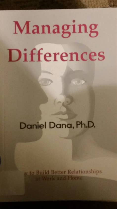 Managing Differences By Daniel Dana Phd 1999 Paperback
