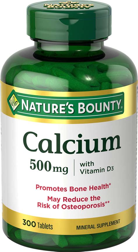 Calcium and vitamin d combination is a supplement that helps promote bone health, treat a calcium deficiency, and protect against osteoporosis. Amazon.com: Nature's Bounty Calcium 500 mg w/Vitamin D ...