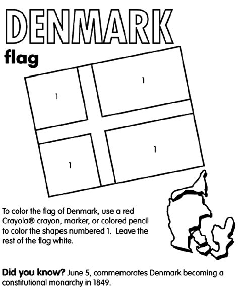 Denmark Coloring Page