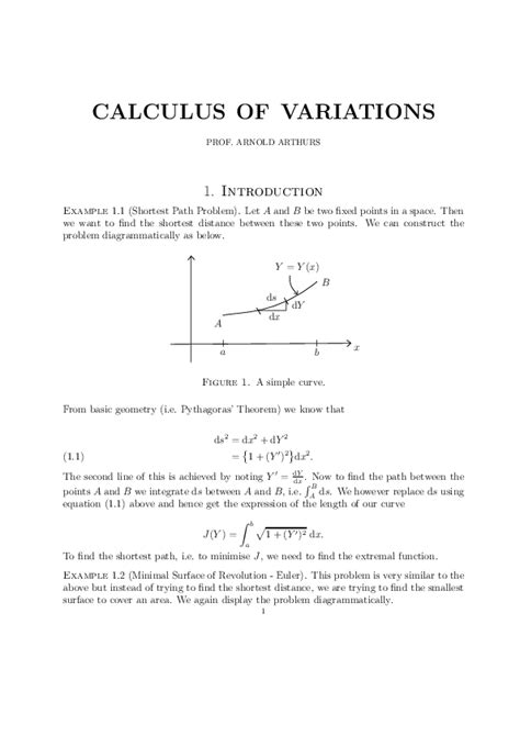 Pdf Calculus Of Variations Ankit Das