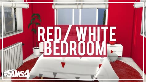 The Sims 4 Room Build Redwhite Bedroom Cc List Youtube