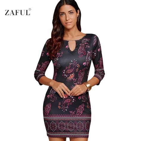 Aliexpress Com Buy ZAFUL Summer Autumn Women Dress Print Sexy
