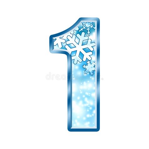 It must contain at least one character . Winter Alphabet Number 1 One Stock Illustration ...