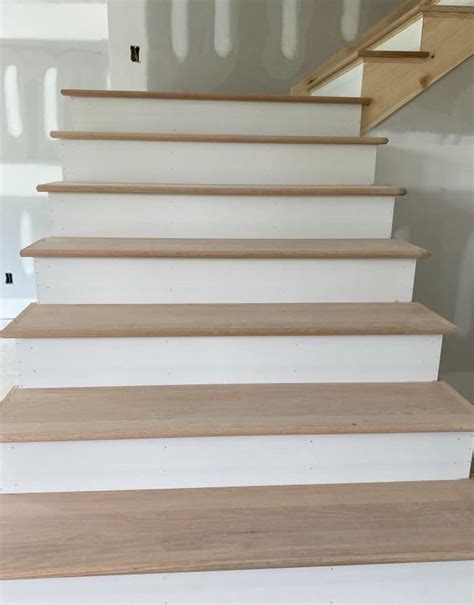 Red Oak Stair Treads Plus Favorite Sofas My Modern White Farmhouse