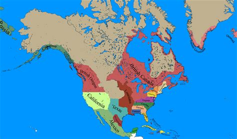 An Alternate 19th Century North America Imaginarymaps