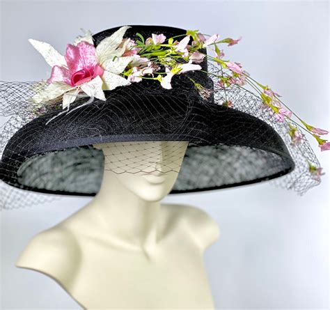 Kentucky Derby Hat Wide Brim Hat For Women Church Wedding Hat High