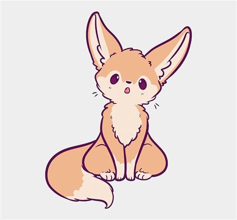 Kawaii Cute Fox Drawing Easy Aesthetic Cute Font
