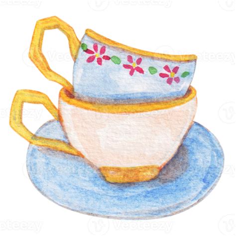 Watercolor Tea Cup 23324420 Png
